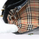 Burberrys Shoulder Bag Leather Black Gold Auth ep9157-18