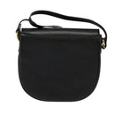 Burberrys Shoulder Bag Leather Black Gold Auth ep9157-3