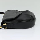 Burberrys Shoulder Bag Leather Black Gold Auth ep9157-4