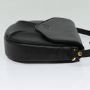 Burberrys Shoulder Bag Leather Black Gold Auth ep9157-5