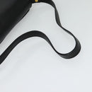 Burberrys Shoulder Bag Leather Black Gold Auth ep9157-7