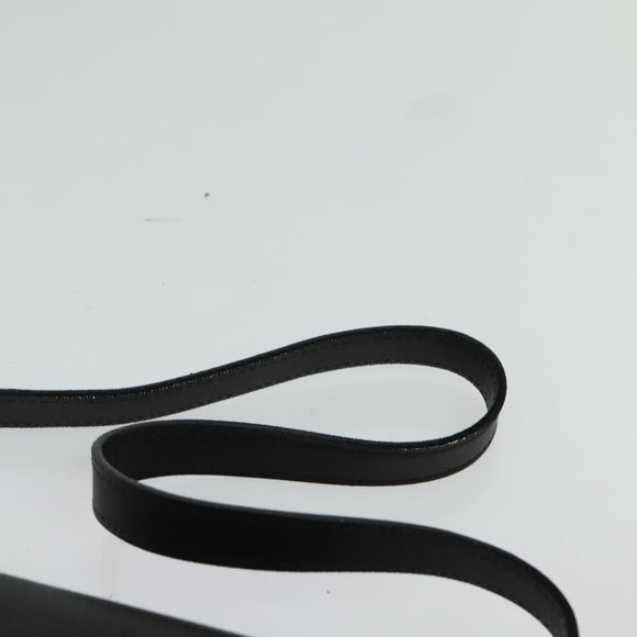 Burberrys Shoulder Bag Leather Black Gold Auth ep9157