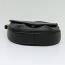 Burberrys Shoulder Bag Leather Black Gold Auth ep9157-9