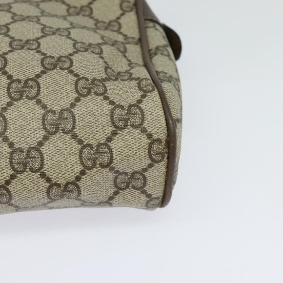 GUCCI GG Supreme Web Sherry Line Clutch Bag PVC Beige 22 01 012 Auth ep9158