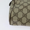 GUCCI GG Supreme Web Sherry Line Clutch Bag PVC Beige 22 01 012 Auth ep9158-15