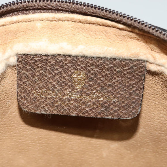 GUCCI GG Supreme Web Sherry Line Clutch Bag PVC Beige 22 01 012 Auth ep9158