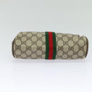 GUCCI GG Supreme Web Sherry Line Clutch Bag PVC Beige 22 01 012 Auth ep9158-7