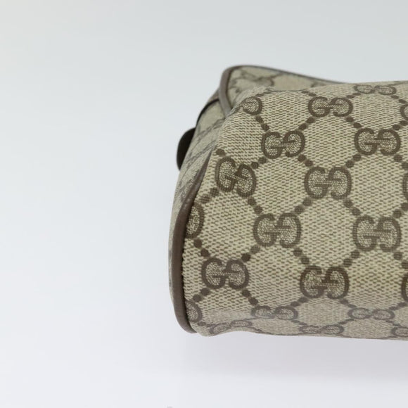 GUCCI GG Supreme Web Sherry Line Clutch Bag PVC Beige 22 01 012 Auth ep9158