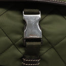 PRADA Shoulder Bag Nylon Khaki Silver Auth ep9159-9