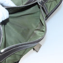 PRADA Shoulder Bag Nylon Khaki Silver Auth ep9159-11