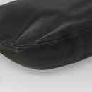 Salvatore Ferragamo Gancini Shoulder Bag Leather Black Silver Auth ep9163-11