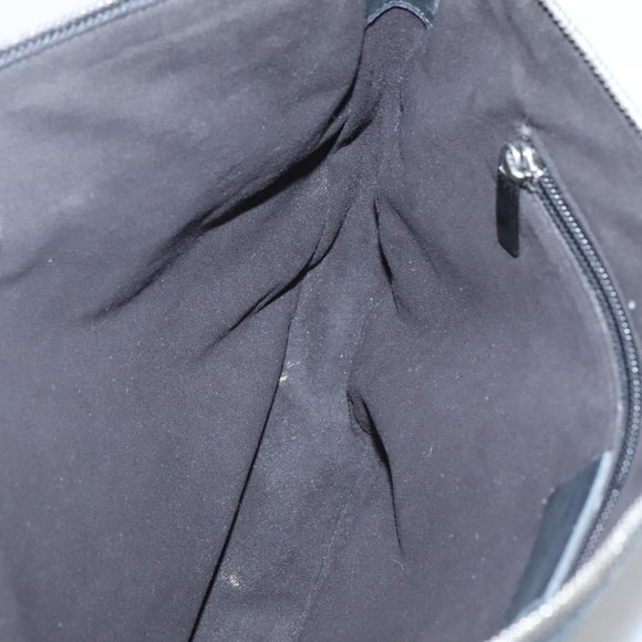 Salvatore Ferragamo Gancini Shoulder Bag Leather Black Silver Auth ep9163