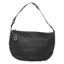 Salvatore Ferragamo Gancini Shoulder Bag Leather Black Silver Auth ep9163-2