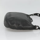 Salvatore Ferragamo Gancini Shoulder Bag Leather Black Silver Auth ep9163-5