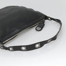 Salvatore Ferragamo Gancini Shoulder Bag Leather Black Silver Auth ep9163-7