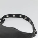 Salvatore Ferragamo Gancini Shoulder Bag Leather Black Silver Auth ep9163-8