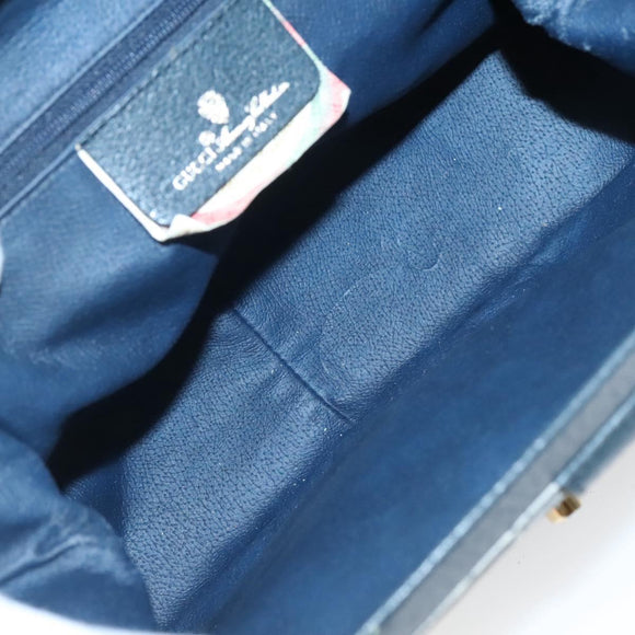 GUCCI Shoulder Bag PVC Leather Navy Gold 116 02 107 Auth ep9165