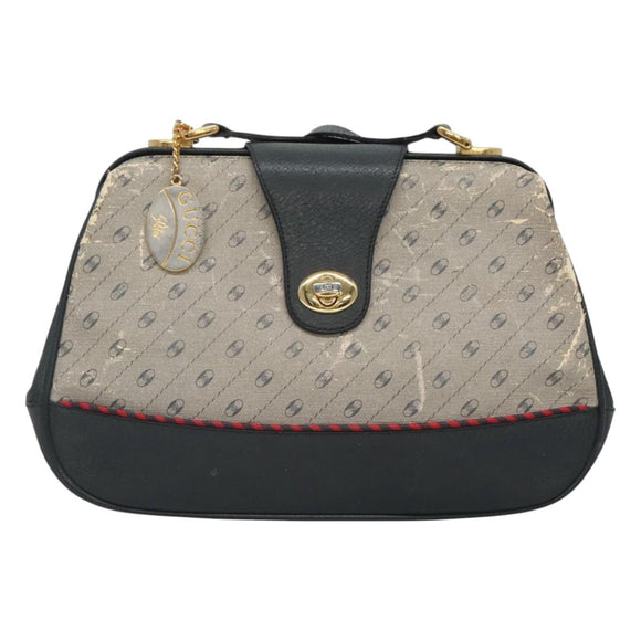 GUCCI Shoulder Bag PVC Leather Navy Gold 116 02 107 Auth ep9165
