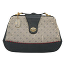 GUCCI Shoulder Bag PVC Leather Navy Gold 116 02 107 Auth ep9165-13