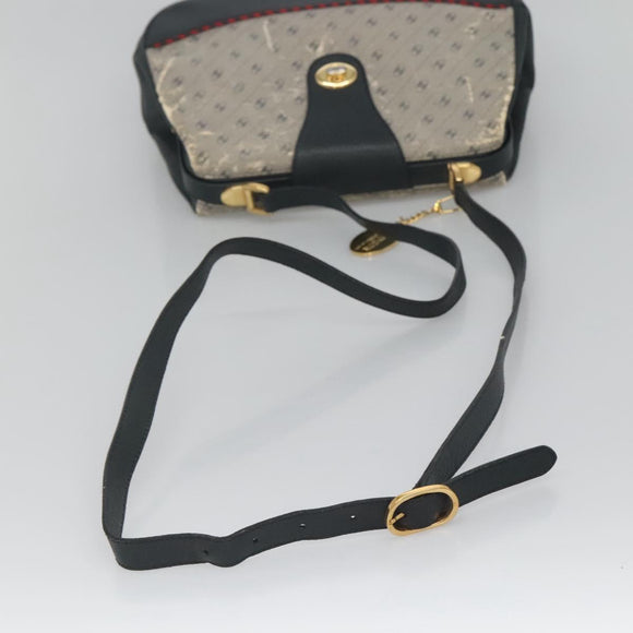 GUCCI Shoulder Bag PVC Leather Navy Gold 116 02 107 Auth ep9165
