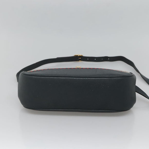 GUCCI Shoulder Bag PVC Leather Navy Gold 116 02 107 Auth ep9165