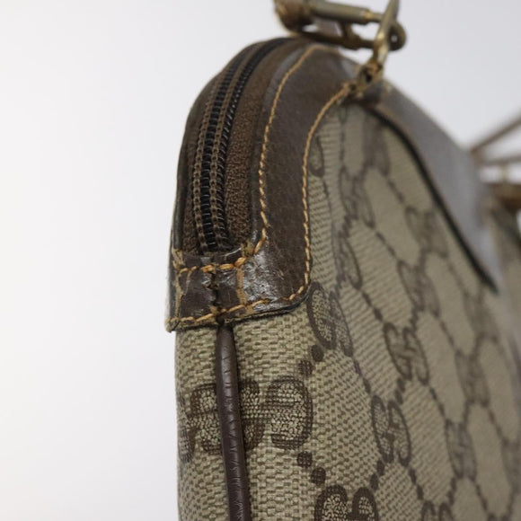 GUCCI GG Supreme Web Sherry Line Shoulder Bag PVC Beige 904 02 047 Auth ep9173