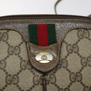 GUCCI GG Supreme Web Sherry Line Shoulder Bag PVC Beige 904 02 047 Auth ep9173-18