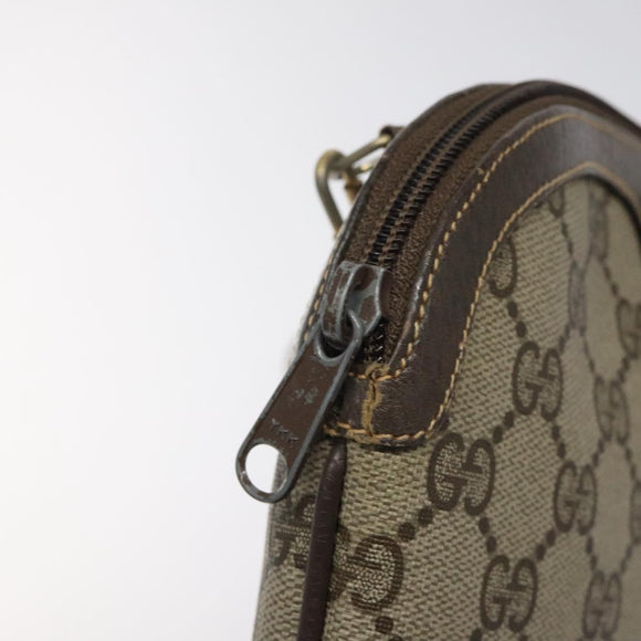 GUCCI GG Supreme Web Sherry Line Shoulder Bag PVC Beige 904 02 047 Auth ep9173