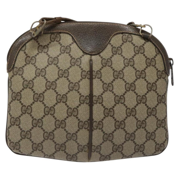 GUCCI GG Supreme Web Sherry Line Shoulder Bag PVC Beige 904 02 047 Auth ep9173