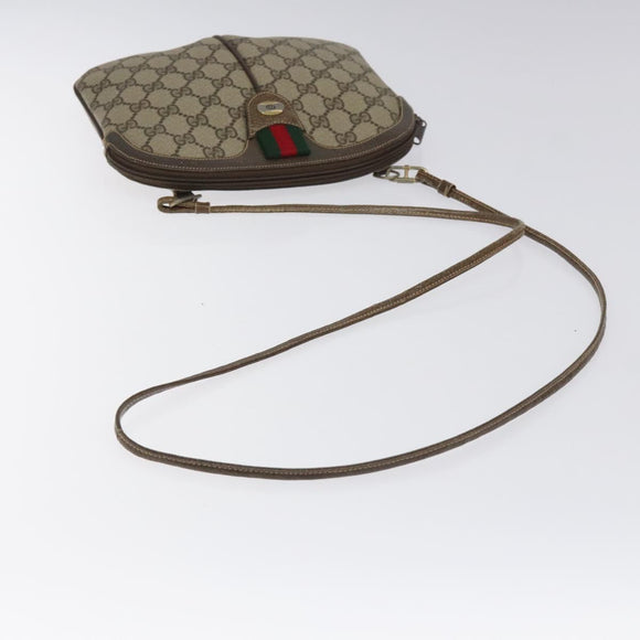 GUCCI GG Supreme Web Sherry Line Shoulder Bag PVC Beige 904 02 047 Auth ep9173