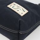 FENDI Shoulder Bag Canvas Navy Silver Auth ep9176-9