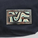 FENDI Shoulder Bag Canvas Navy Silver Auth ep9176-17