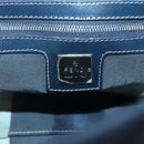 FENDI Shoulder Bag Canvas Navy Silver Auth ep9176-18
