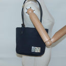 FENDI Shoulder Bag Canvas Navy Silver Auth ep9176-22