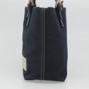 FENDI Shoulder Bag Canvas Navy Silver Auth ep9176-4