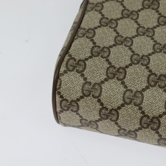 GUCCI GG Supreme Web Sherry Line Clutch Bag PVC Beige 89 01 012 Auth ep9182