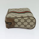 GUCCI GG Supreme Web Sherry Line Clutch Bag PVC Beige 89 01 012 Auth ep9182-3