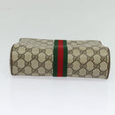 GUCCI GG Supreme Web Sherry Line Clutch Bag PVC Beige 89 01 012 Auth ep9182-6