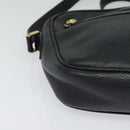 GUCCI Shoulder Bag Leather Black Gold 001 093 1050 Auth ep9187-11