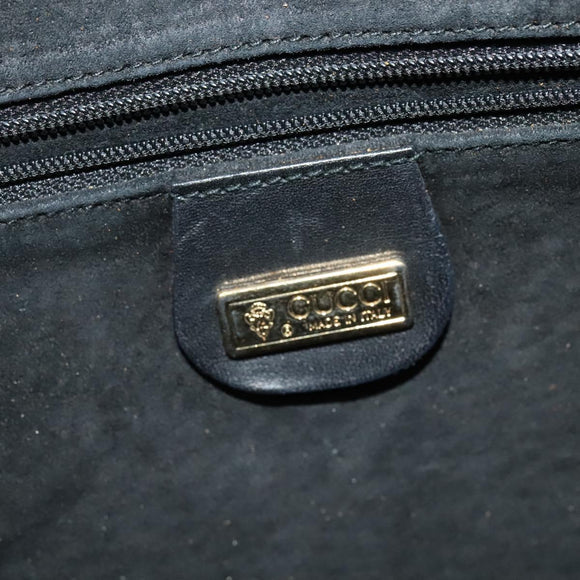 GUCCI Shoulder Bag Leather Black Gold 001 093 1050 Auth ep9187