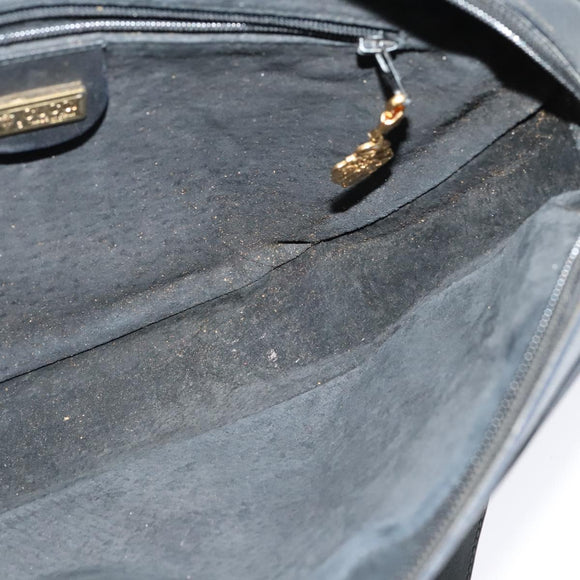 GUCCI Shoulder Bag Leather Black Gold 001 093 1050 Auth ep9187