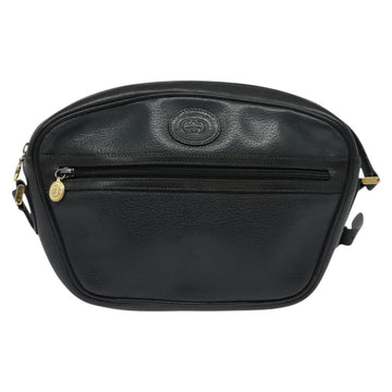 GUCCI Shoulder Bag Leather Black Gold 001 093 1050 Auth ep9187 - 0