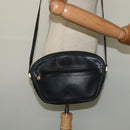 GUCCI Shoulder Bag Leather Black Gold 001 093 1050 Auth ep9187-21