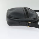 GUCCI Shoulder Bag Leather Black Gold 001 093 1050 Auth ep9187-5