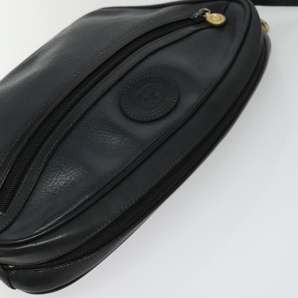 GUCCI Shoulder Bag Leather Black Gold 001 093 1050 Auth ep9187