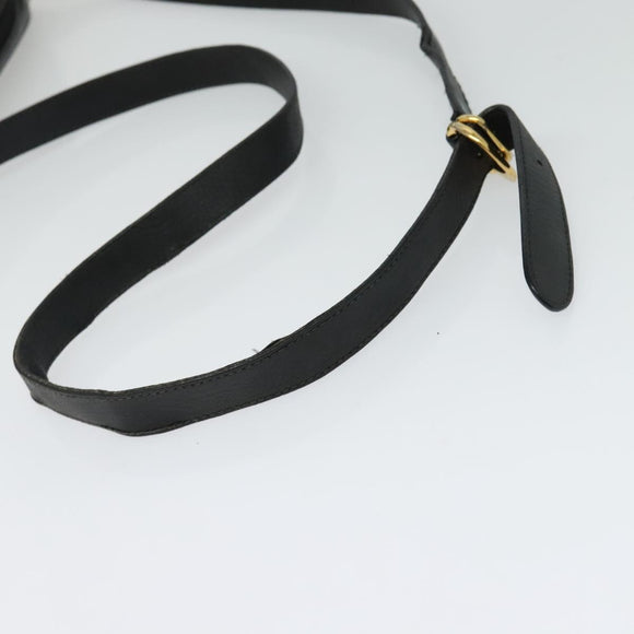 GUCCI Shoulder Bag Leather Black Gold 001 093 1050 Auth ep9187