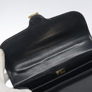 GUCCI Hand Bag Leather Navy Gold Auth ep9190-10