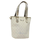 GUCCI GG Supreme Tote Bag PVC White Gold 189897 Auth ep9198-1