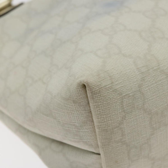 GUCCI GG Supreme Tote Bag PVC White Gold 189897 Auth ep9198