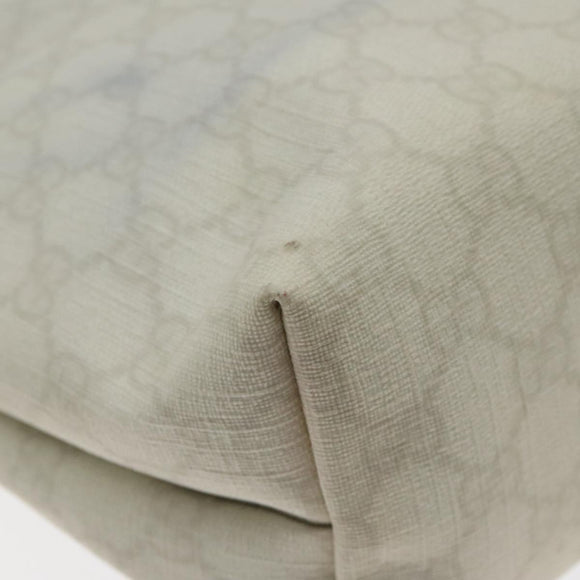 GUCCI GG Supreme Tote Bag PVC White Gold 189897 Auth ep9198